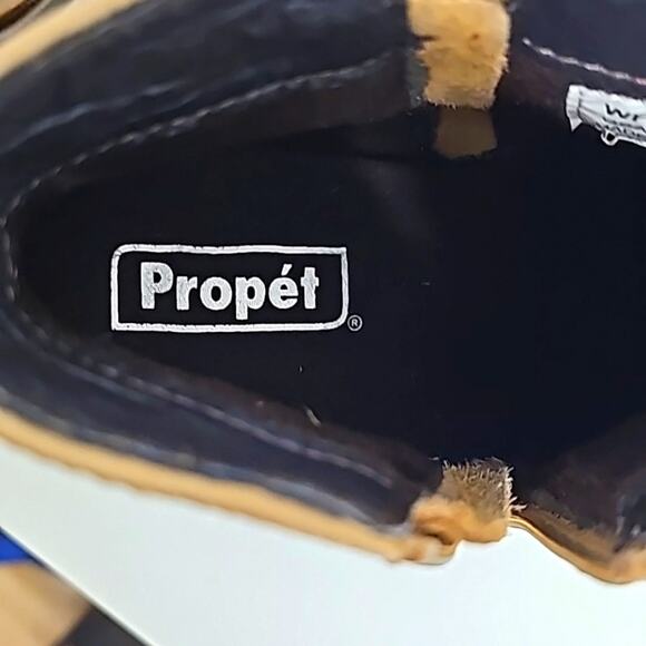 Propet Womens Waverly Leather Zip Up Both Sides Tan Wedge Boots Booties Size 7 - Picture 9 of 10